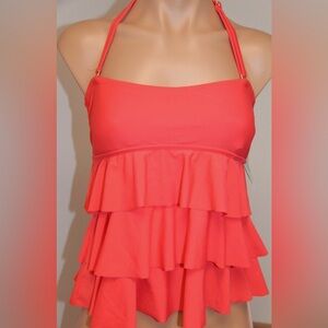 Island Escape Dark Coral/Orange Layered Camisole